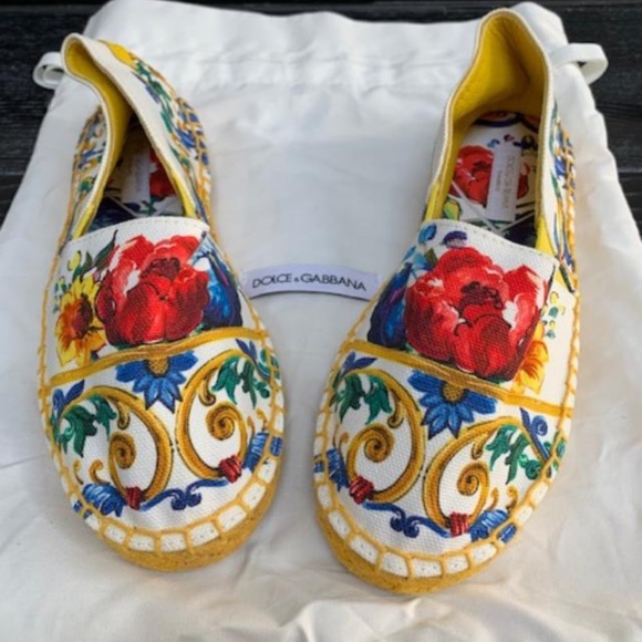 DOLCE GABBANA YELLOW KIDS SIZE 33 ESPADRILLES BNIB - Picture 6 of 6